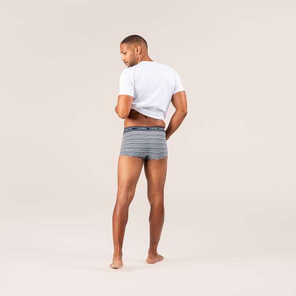 Gestreifte Herren Boxer Shorts von Living Crafts im 2er-Pack