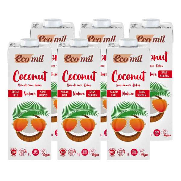 Ecomil Kokosnuss Drink ohne Zuckerzusatz - 6 x 1 Liter Sparpack Ecomil Kokosnuss Drink ohne Zuckerzusatz - 6 x 1 Liter Sparpack