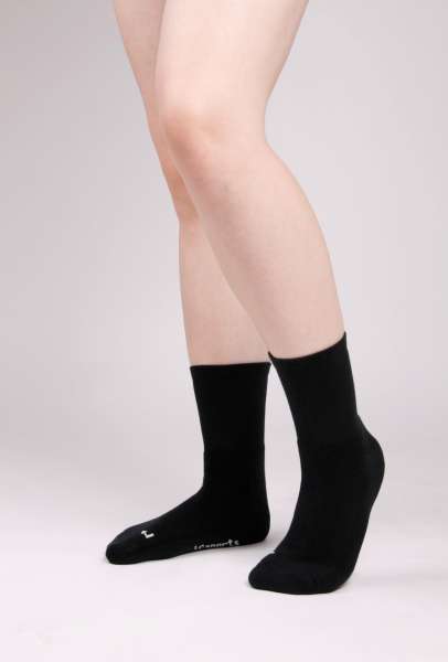Living Crafts Sportsocken schwarz - vegane Baumwolle GOTS zertifiziert