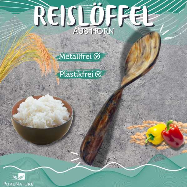 Reislöffel aus Horn, gross von PureNature kaufen