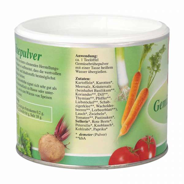 Gemüsebrühe ohne Geschmacksverstärker & Hefe, vegan