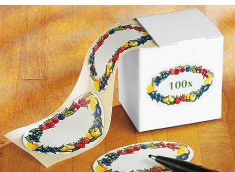 Selbstklebende Einmachetiketten mit nostalgischem Dekor