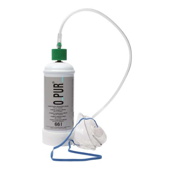 O-Pur Sauerstoff 66 L - Sauerstoffflasche mit Maske O-Pur Sauerstoff 66 L - Sauerstoffflasche mit Maske