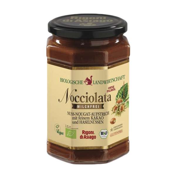 Nocciolata Schokocreme vegan - Bio-Schokoaufstrich ohne Palmöl Nocciolata Schokocreme vegan - Bio-Schokoaufstrich ohne Palmöl