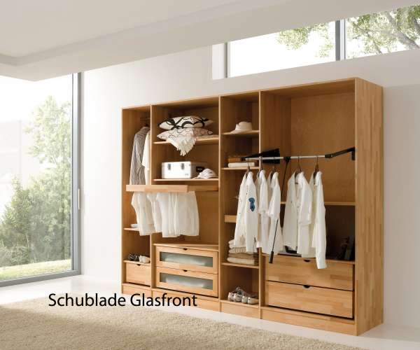 Schublade für Kleiderschrank mit Einsatz aus satiniertem Glas Schublade für Kleiderschrank mit Einsatz aus satiniertem Glas