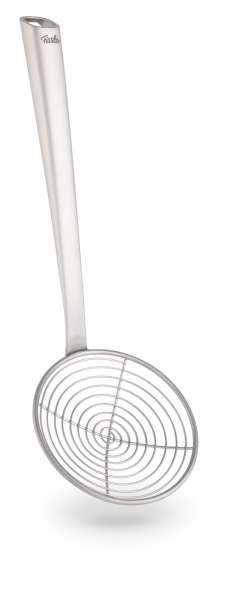 Frittierkelle aus satiniertem Edelstahl mit ergonomischem Griff Frittierkelle aus satiniertem Edelstahl mit ergonomischem Griff