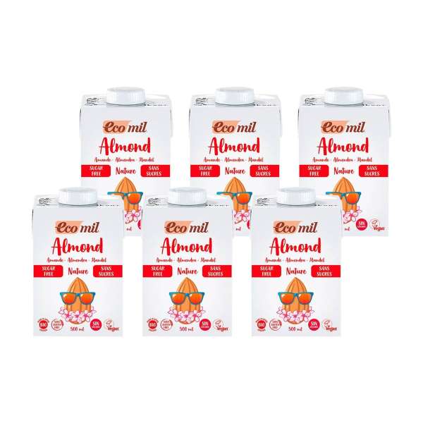 Mandelmilch ohne Zucker: Mandeldrink zuckerfrei 500 ml 6er-
Set Mandelmilch ohne Zucker: Mandeldrink zuckerfrei 500 ml 6er-
Set