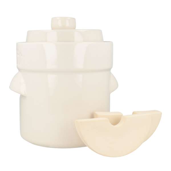 Fermentiertopf Keramik - mit Beschwerungssteinen & Deckel Fermentiertopf Keramik - mit Beschwerungssteinen & Deckel