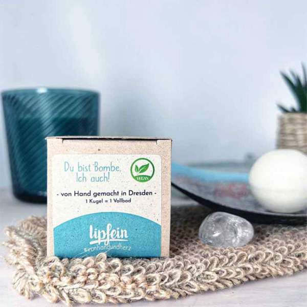 Lipfein vegane Bio-Badekugel „Na Pur“ sensitiv