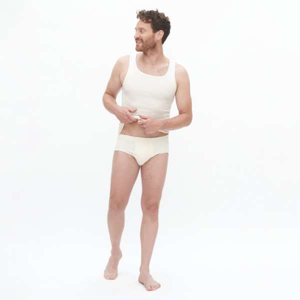 Living Crafts Herren Slip Julius aus Bio-Baumwolle mit Eingriff