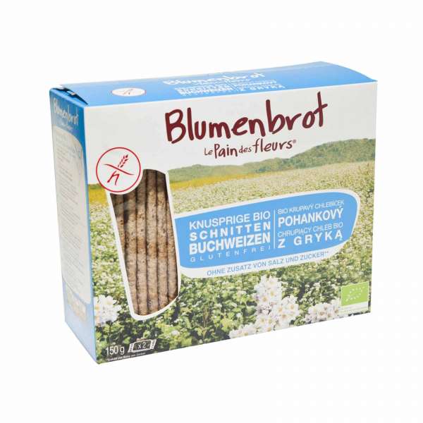 Blumenbrot Buchweizen glutenfrei: Brot ohne Zusatz von Salz Blumenbrot Buchweizen glutenfrei: Brot ohne Zusatz von Salz