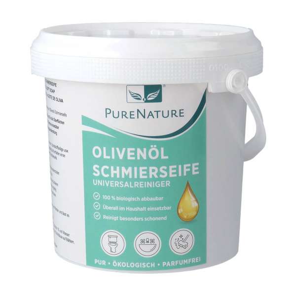 PureNature Schmierseife fest - aus Olivenöl ohne Duft PureNature Schmierseife fest - aus Olivenöl ohne Duft