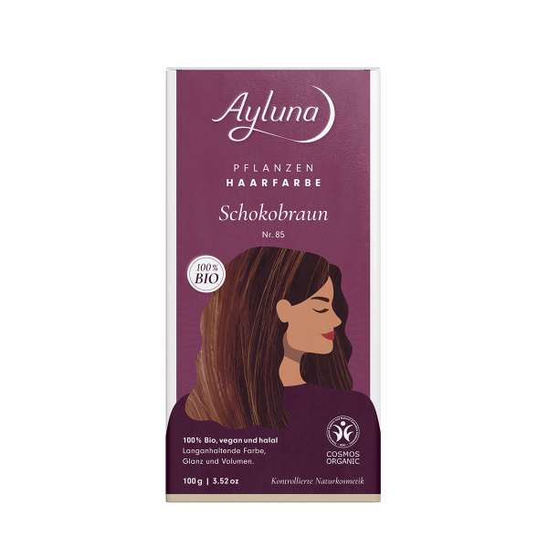 Ayluna schokobraune Haarfarbe - 100% kontrolliert biologisch Ayluna schokobraune Haarfarbe - 100% kontrolliert biologisch