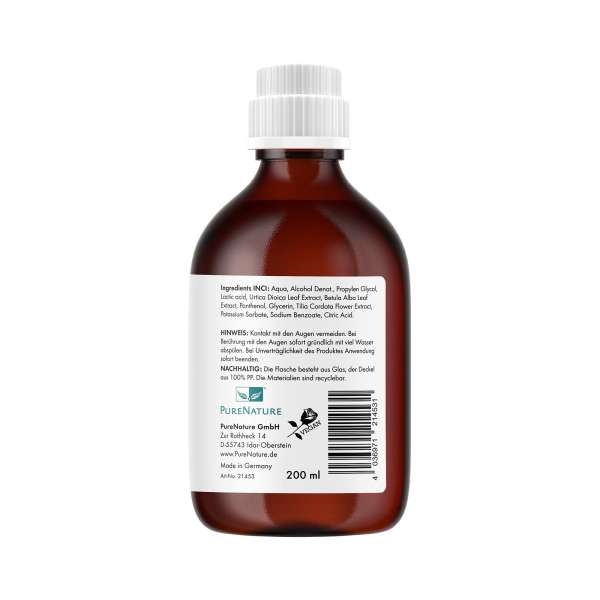 PureNature Brennnessel Haarwasser für empfindliche Kopfhaut