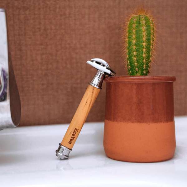 EcoYou Rasierhobel Olivenholz Holzgriff - für plastikfreies Badezimmer